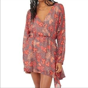 Free People Teegan Floral Long Sleeve Minidress